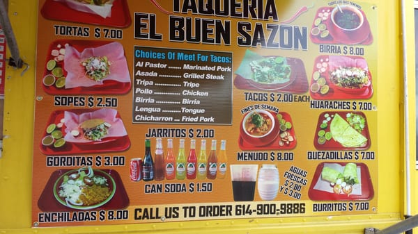 Menu photo 7 Taqueria El Buen Sazon Columbus, OH Menu photo 7 Taqueria El Buen Sazon Columbus, OH