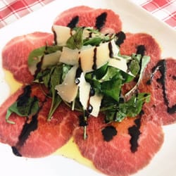 Trattoria Poggio Antico - Carpaccio di Manzo in its full glory.