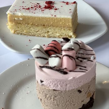 Australian Cruise Group - Mousse cake and a mango coconut cheesecake - Boat Tours Near Me - Sydney, NSW