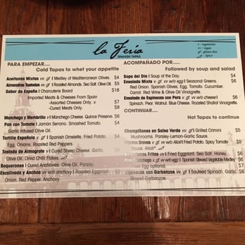 La Feria - Their Menu - Tapas Bars Near Me - Detroit, Michigan La Feria - Their Menu - Tapas Bars Near Me - Detroit, Michigan