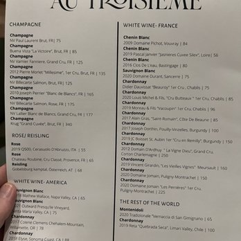 AT Bistro - Au Troisieme - Fantastic wine selection - New American Near Me - Dallas, Texas