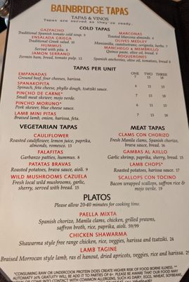 Menu photo 7 Bainbridge Tapas Bainbridge Island, WA Menu photo 7 Bainbridge Tapas Bainbridge Island, WA