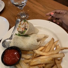 Shrimp salad wrap