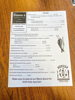 Menu photo 8 Emma's Alamosa, CO Menu photo 8 Emma's Alamosa, CO