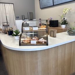 Front counter with pastries