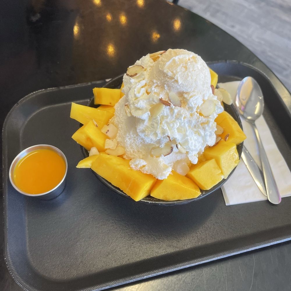 Bru Tea Cafe - Mango Coconut Bingsoo - Bubble Tea Near Me - Elk Grove, California Bru Tea Cafe - Mango Coconut Bingsoo - Bubble Tea Near Me - Elk Grove, California