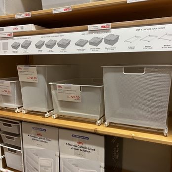 The Container Store - Elfa bins that pull out. I love these! - Home Organization Near Me - Raleigh, North Carolina