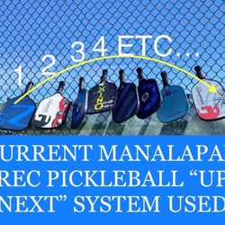 Manalapan Rec Center - Confirm the "Up Next System" order, left to right or Right to left on each court.