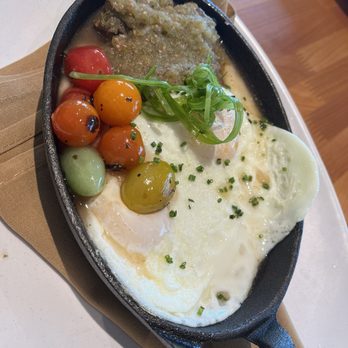 Yolked Kitchen - Chile verde and grits (do not recommend) - Breakfast & Brunch Near Me - Clovis, California Yolked Kitchen - Chile verde and grits (do not recommend) - Breakfast & Brunch Near Me - Clovis, California