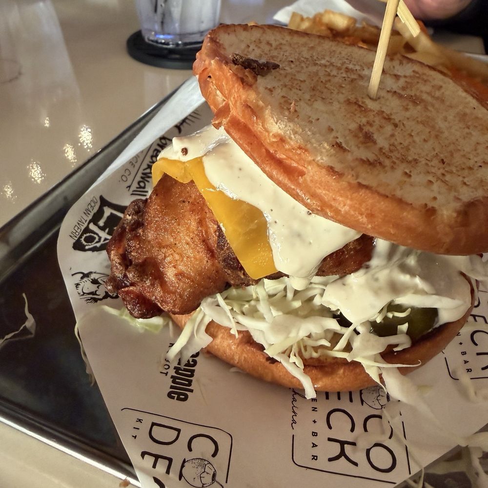 Coco Deck - Mahi Mahi sandwich - Mexican Near Me - Lahaina, Hawaii
