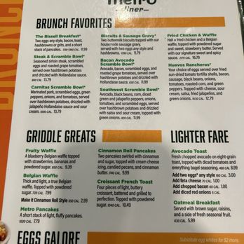 Metro Diner - Menu - Diners Near Me - Terre Haute, Indiana