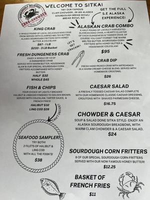 Menu photo 6 Halibut Point Crab & Chowder Sitka, AK