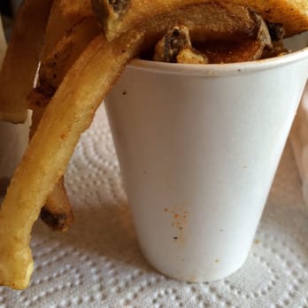 Five Guys - Detail on the seasoning of the little Cajun fries - Burgers Near Me - Houston, Texas