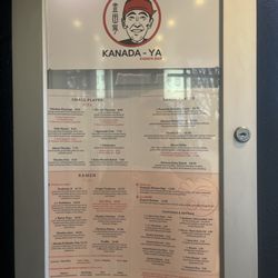 kanada-ya Ramen Bar - Menu outside