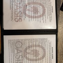 The Oasis - Menu