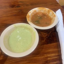 Coronas Mexican Restaurant - Salsa and green sauce