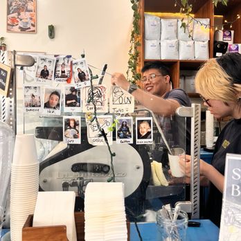 1 Oz Coffee - The coffee machine area - the photos were amusing - Coffee & Tea Near Me - Mountain View, California