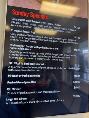 Menu photo 2 Redemption BBQ and Market Henrico, VA Menu photo 2 Redemption BBQ and Market Henrico, VA