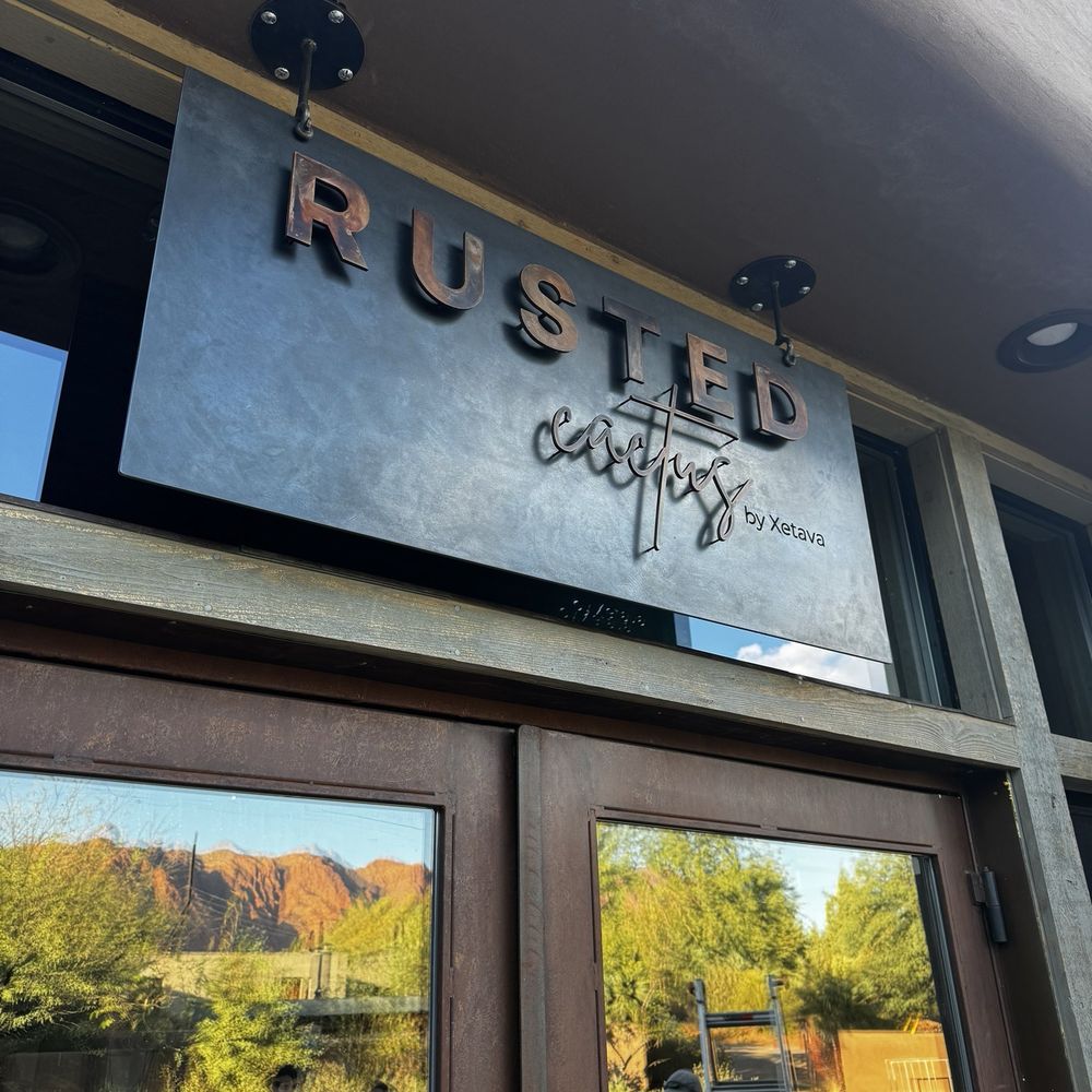 Rusted Cactus - Sign - Seafood Near Me - Ivins, Utah Rusted Cactus - Sign - Seafood Near Me - Ivins, Utah