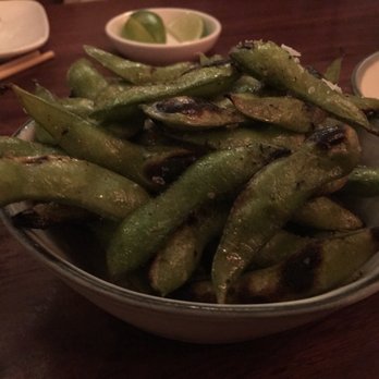Uchi Houston - Edamame: so lemony and charred to perfection. Best I've ever had! - Sushi Bars Near Me - Houston, Texas Uchi Houston - Edamame: so lemony and charred to perfection. Best I've ever had! - Sushi Bars Near Me - Houston, Texas