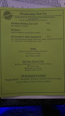 Menu photo 4 Dexter's Pub Madison, WI