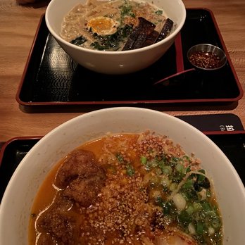 RAMEN-SAN - Kimchi & Fried Chicken (bottom) Tonkotsu Ramen (top) - Ramen Near Me - Chicago, Illinois RAMEN-SAN - Kimchi & Fried Chicken (bottom) Tonkotsu Ramen (top) - Ramen Near Me - Chicago, Illinois