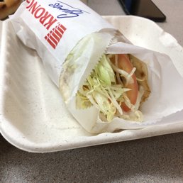 Chicken gyro with fries Chicken gyro with fries