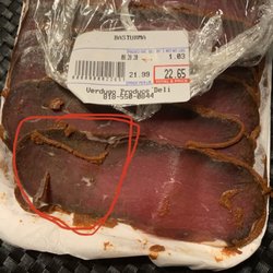Verdugo Produce and Deli - Basturma should taste fresh and have uniform red or pink center. Not have rancid edges and smell like rotten meat.