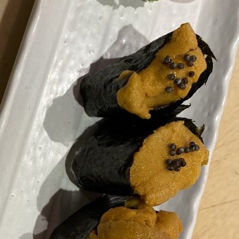 Sushiya - Santa Barbara Uni (Sea Urchin) with Toasted Sturgeon Ossetra Caviar - Sushi Bars Near Me - San Dimas, California
