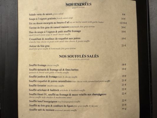 Menu photo 6 Le Soufflé Paris, 75 Menu photo 6 Le Soufflé Paris, 75