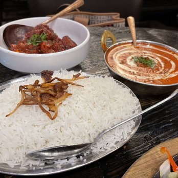 Blue India - Stale Rice - Just decorated with fried Onion - Indian Near Me - Atlanta, Georgia