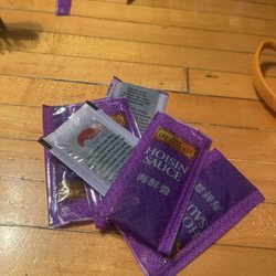 Number-One Chinese Restaurant - These are the packets that supposed to cover three portions of a dinner