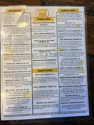 Menu photo 1 The Bread and Honey House Mesa Mesa, AZ Menu photo 1 The Bread and Honey House Mesa Mesa, AZ