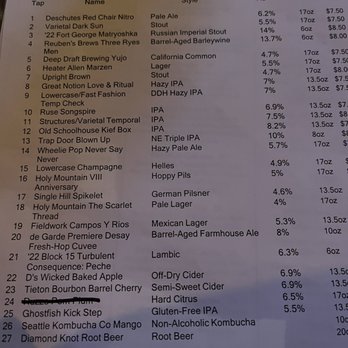 The Bine Beer & Food - Beer menu - Beer Bar Near Me - Bothell, Washington