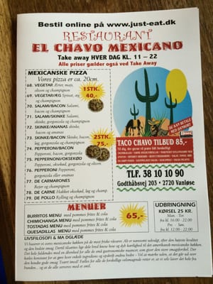 Menu photo 2 El Chavo Mexicano Vanløse, 84 Menu photo 2 El Chavo Mexicano Vanløse, 84