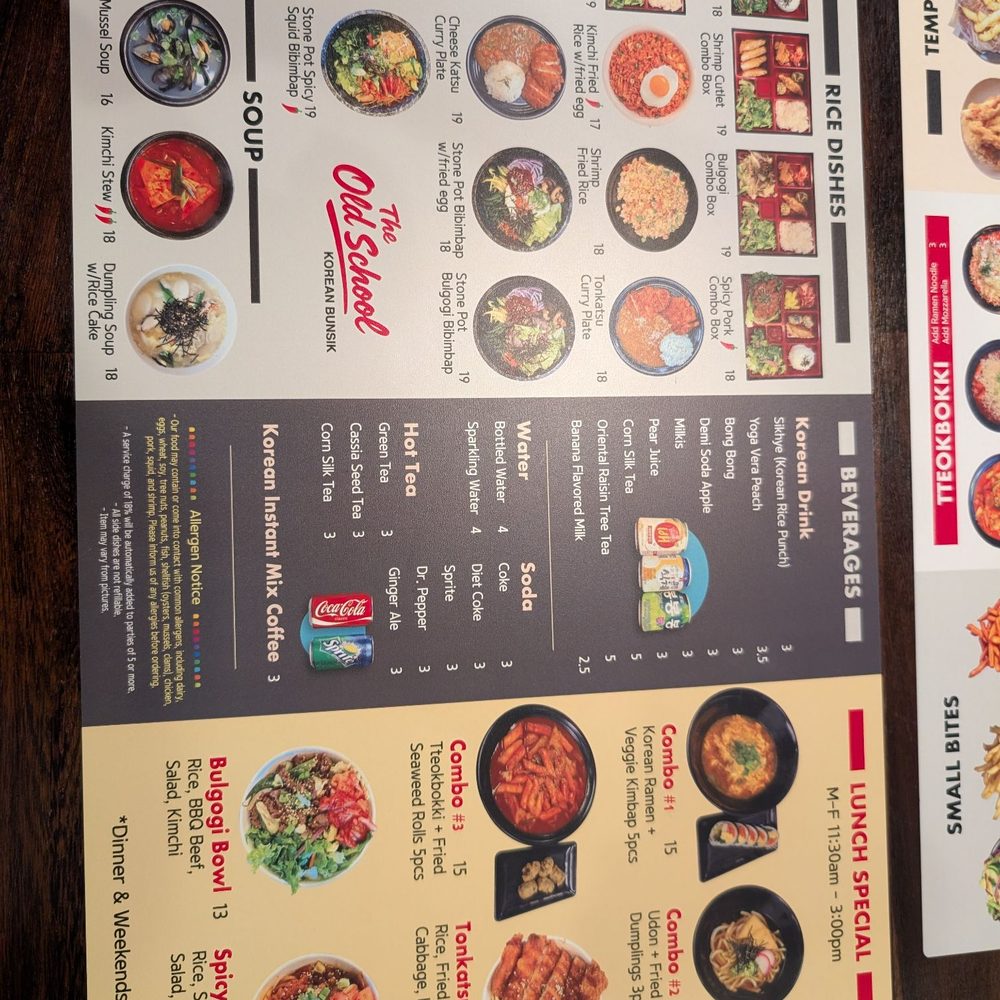 The Old School - Menu - Korean Near Me - Tustin, California The Old School - Menu - Korean Near Me - Tustin, California