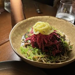 Scezhuan beef noodles