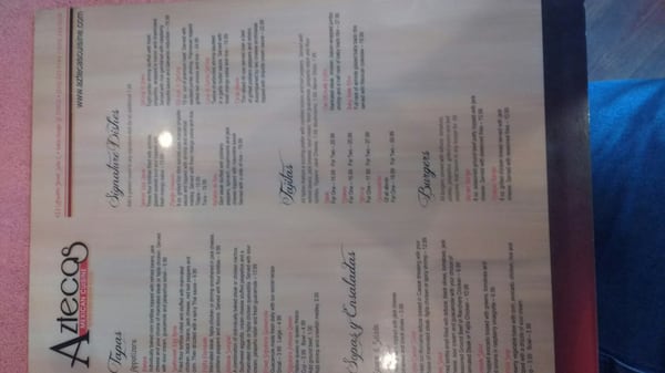 Menu photo 8 Aztecas Baton Rouge, LA Menu photo 8 Aztecas Baton Rouge, LA