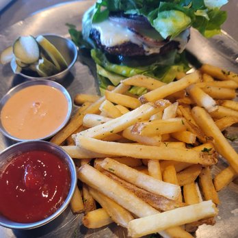 Eureka! - Eureka burger lettuce wrapped with cold fries - American Near Me - Hawthorne, California Eureka! - Eureka burger lettuce wrapped with cold fries - American Near Me - Hawthorne, California