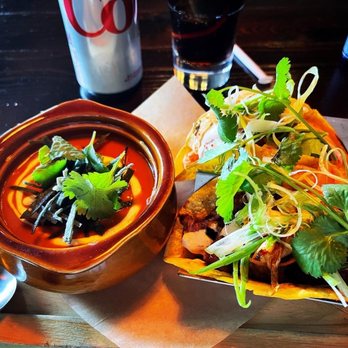 Blasteran - Tortilla Soup and BBQ Galbi Taco (2 pieces) - Asian Fusion Near Me - Culver City, California Blasteran - Tortilla Soup and BBQ Galbi Taco (2 pieces) - Asian Fusion Near Me - Culver City, California