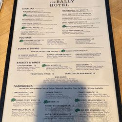 Bally Hotel - Menu for 12/22