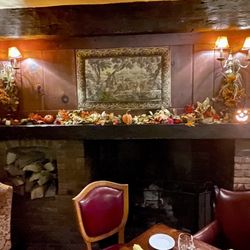 Fireplace in the bar