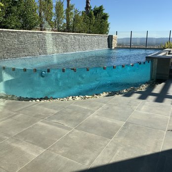 Keystone Remodeling - Glass wall infinity pool - Masonry/Concrete Near Me - Woodland Hills, California
