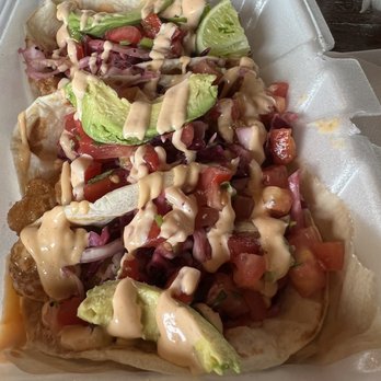 Atwater Street Tacos - Shrimp Street Tacos (3) - Mexican Near Me - Flat Rock, Michigan