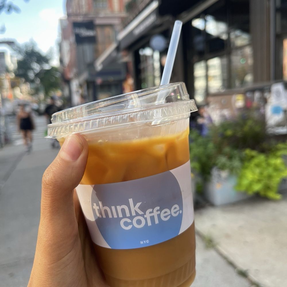 Think Coffee - Cold brew with oat milk - Coffee & Tea Near Me - New York, New York Think Coffee - Cold brew with oat milk - Coffee & Tea Near Me - New York, New York