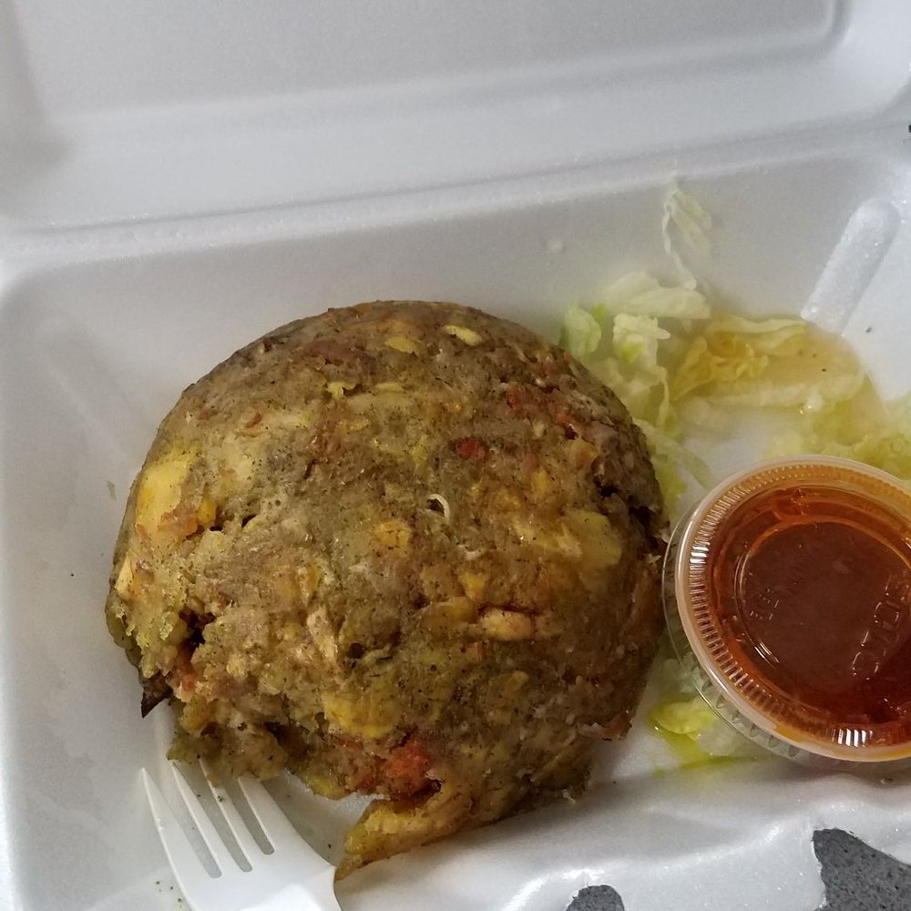 Delicious Mofongo and family meal.
