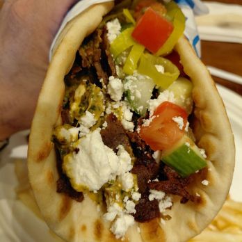 Luna Grill Cerritos - This is the classic gyro pita, with fries. The gyro is cooked perfectly! - Mediterranean Near Me - Cerritos, California Luna Grill Cerritos - This is the classic gyro pita, with fries. The gyro is cooked perfectly! - Mediterranean Near Me - Cerritos, California
