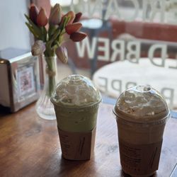 Cabo Coffee Company - Mocha frappe Matcha frappe