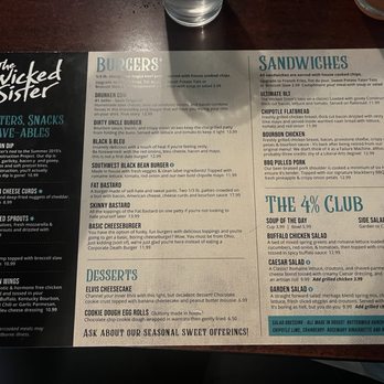 The Wicked Sister - Dinner menu - Burgers Near Me - Sault Ste. Marie, Michigan The Wicked Sister - Dinner menu - Burgers Near Me - Sault Ste. Marie, Michigan