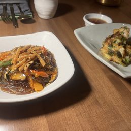 Japchaeand Seafood Pajeon Japchaeand Seafood Pajeon